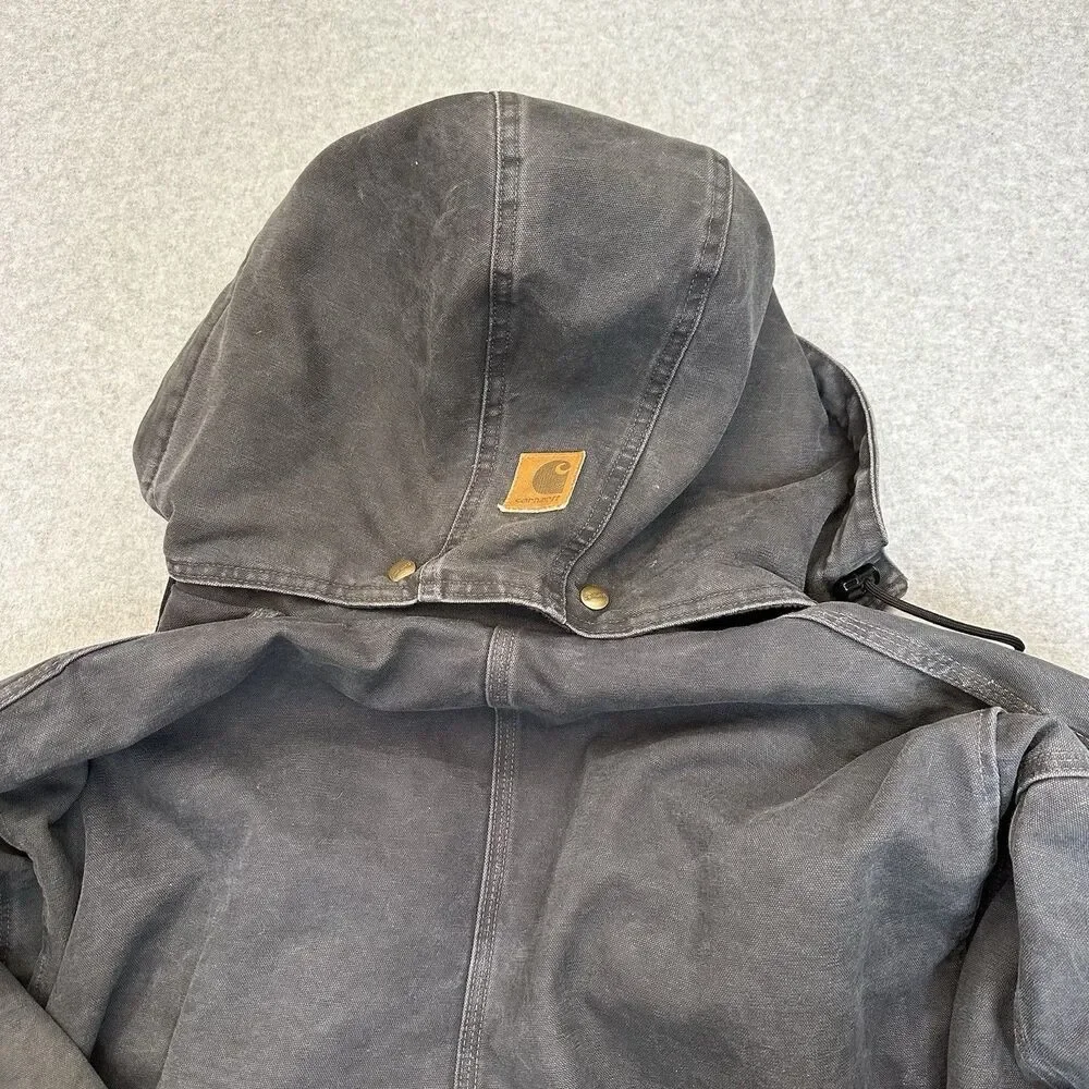 Carhartt J164 PTL Dearborn Hooded Jacket Blue Sherpa Lined Men's Size 2XL